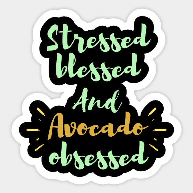 Avocado obsessed vegan Sticker by Veganstitute 